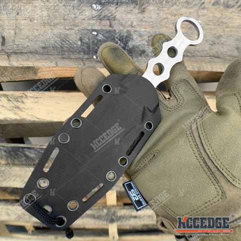 9" Full Tang Tactical Knife Camping Knife Fixed Blade Knife w/ Kydex Sheath