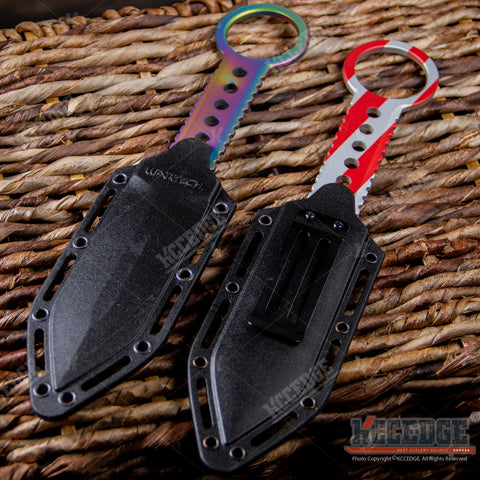 8.25" FULL TANG TACTICAL FIXED BLADE KNIFE  w/ KYDEX SHEATH SPEAR POINT BLADE