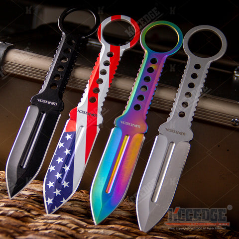 8.25" FULL TANG TACTICAL FIXED BLADE KNIFE  w/ KYDEX SHEATH SPEAR POINT BLADE