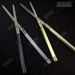 25 Inch 2 in 1 Double Bladed Ninja Sword Staff Spear Short Sword