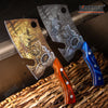 Image of 7.5" TACTICAL FIXED BLADE KNIFE FULL TANG CLEAVER w/ GUT HOOK