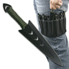 Image of 6PC 6" Black Throwing Knife Set with Leg Sheath