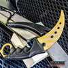 Image of 7.5" Fixed Blade Knife FULL METAL TRAINING KARAMBIT with DULL EDGE