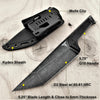 Image of TAKUMITAK 11" Fixed Blade Knife Full Tang D2 Blade 4.88mm Straight Back Blade G10 Handle Kydex Sheath Tactical Knife