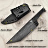 Image of TAKUMITAK 11" Fixed Blade Knife Full Tang D2 Blade 4.88mm Straight Back Blade G10 Handle Kydex Sheath Camping Knife Hunting Knife