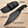 Image of TAKUMITAK 10" Fixed Blade Knife Full Tang D2 Blade 4.90mm Clip Point Blade G10 Handle Kydex Sheath Tactical Knife