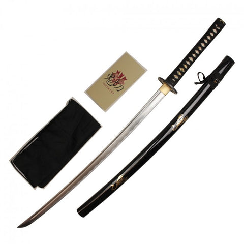 41" Full Tang ONIKIRI Handmade Japanese SWORD KATANA w/TSUBA Handpainted Scabbard