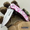 Image of 7" Outdoor Everyday Carry EDC Hearts Folding Pocket Knife for Men Women – Sharp Stainless Steel Blade, Compact & Durable Gear Tools for Camping, Hiking, Survival, Tactical, Valentine's Day, Xmas Gift