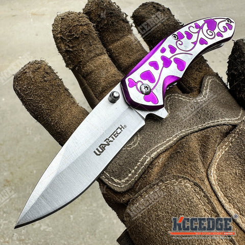 7" Outdoor Everyday Carry EDC Hearts Folding Pocket Knife for Men Women – Sharp Stainless Steel Blade, Compact & Durable Gear Tools for Camping, Hiking, Survival, Tactical, Valentine's Day, Xmas Gift