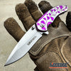 Image of 7" Outdoor Everyday Carry EDC Hearts Folding Pocket Knife for Men Women – Sharp Stainless Steel Blade, Compact & Durable Gear Tools for Camping, Hiking, Survival, Tactical, Valentine's Day, Xmas Gift