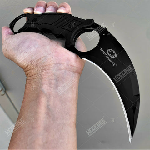 8.5" Full Tang Tactical Karambit Fixed Blade Knife With Kydex Sheath & G10 Handle Survival Knife Hunting Knife