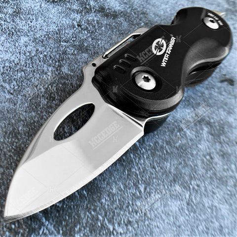 4.75" Razor Sharp Pocket Knife Small Easy to Carry Multi-Use Multi-Tool Carabiner Screw Driver Bottle Opener Tactical Knife Hunting Knife Camping Gear