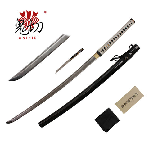 41" HANDMADE ONIKIRI BUSHIDO NINJA SWORD Japanese Katana w/ THROWING DAGGER