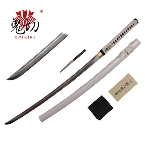 41" HANDMADE ONIKIRI BUSHIDO NINJA SWORD Japanese Katana w/ THROWING DAGGER