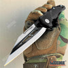 Image of 8.5" Tactical Knife D2 Steel Blade with Ball Bearing System Paired with G10 Handle Scales Hunting Knife