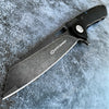 Image of 8" Tactical Knife Dark Gray Stonewash D2 Steel Blade with Ball Bearing System Paired With G10 Handle Scales Hunting Knife Camping Gear