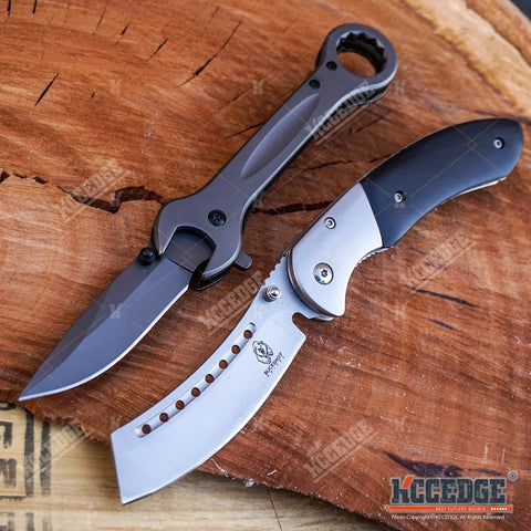 Multi Tool Razor 2 PC Grey MULTI TOOL WRENCH KNIFE POCKET KNIFE Mechanics Folding Razor ...