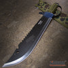 Image of 19.5" FULL TANG HUNTERS CHOPPING SWORD Sawback Fixed Blade Machete with Knuckle-Bow Guard Survival Slashing Razor Sword