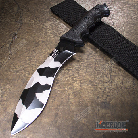 13.5" Tactical Camping Hunting Survival Army Camo Knife