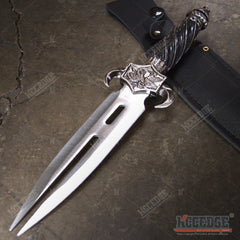 12.5" DRAGON FANTASY CLAW Collectors Hunting Knife Gift Twin FIXED BLADE Dagger Sword with Sheath