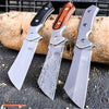 Image of 8.75" FIXED BLADE CLEAVER KNIFE FOREST HUNTING BUCKSHOT RAZOR CLEAVER Blade w/ Sheath