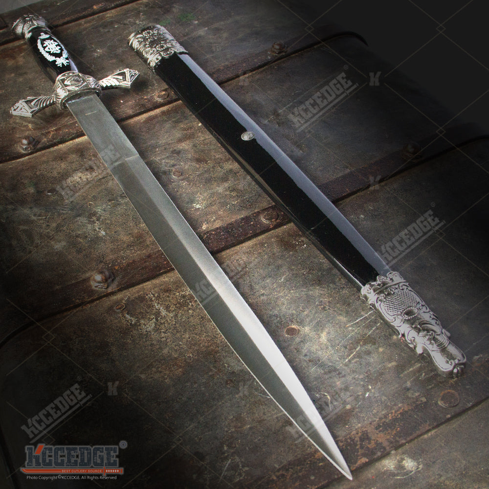 Masonic Dagger With Sheath – Stainless Steel Blade, 15 Inches Overall, Square & Compass Design, Gift Box