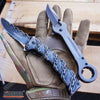Image of 2 PC EDC KNIFE COMBO SET TAC-FORCE STEEL CHAIN DESIGN Combat Pocket Knife + WRENCH KNIFE MULTI TOOL POCKET KNIFE Mechanics Folding Razor Gift Set