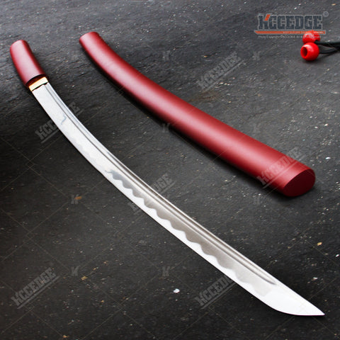 USA STOCK 40" Sharp Handmade Japanese Shirasaya Sword Onikiri Samurai Katana w/ Lacquered Wood Handle & Scabbard