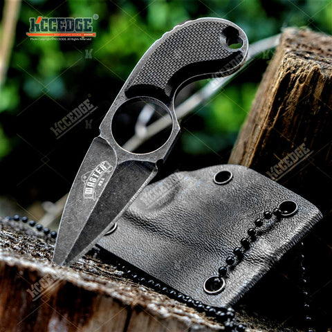 3.25" Full Tang Tactical Fixed Blade Knife w/ Kydex Sheath And G10 Handle Scales