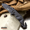 Image of 8.5" Pocket Knife Full Edge Spear Point Recurve Blade + Glass Breaker & Cord Cutter