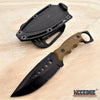 Image of 9" Tactical Knife FIXED BLADE KNIFE w/ Kydex Sheath Coyote Brown Survival Knife