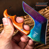 Image of 4.75" TACTICAL FIXED BLADE KNIFE FULL TANG CAMPING KNIFE w/ WOOD HANDLE