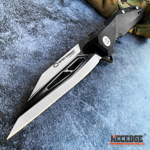8.5" Tactical Knife D2 Steel Blade with Ball Bearing System Paired with G10 Handle Scales Hunting Knife