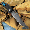 Image of 8" Tactical Knife Dark Gray Stonewash D2 Steel Blade Pocket Knife with Ball Bearing System Paired With G10 Handle Scales Hunting Knife Camping Gear