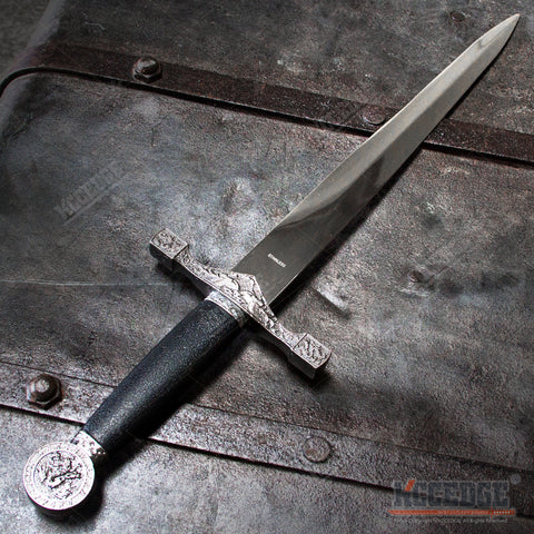 15.5" Medieval Excalibur Dagger with Dragon Engraved Pommel Design Handle
