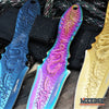 Image of 3PC 6.5" Dragon Etched Throwing Knife Set with Sheath Ninja Kunai Combat Sharp Throwers Outdoor Throwing 3 TYPES TO CHOOSE