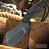 Image of 7.25" Full Tang Classic Cleaver Fixed Blade w/ Wooden Handle & Sheath