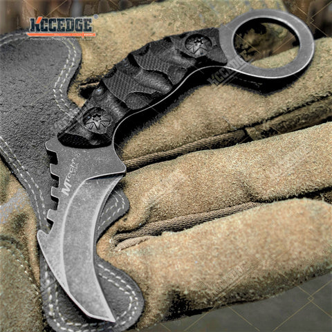 4.25" Full Tang Karambit Fixed Blade Knife w/ Kydex Sheath And G10 Handle Scales