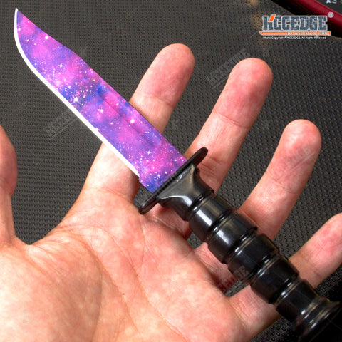 11 CSGO Tactical Hunting Tracker FIXED Blade Survival Bowie Knife RAINBOW  FADE