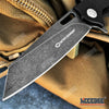 Image of 8" Tactical Knife Dark Gray Stonewash D2 Steel Blade with Ball Bearing System Paired With G10 Handle Scales Hunting Knife Camping Gear