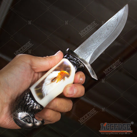 13" COLLECTOR'S HUNTSMAN COLLECTIBLE DAGGER 5 Types Animal Head Pommel Fixed Blade