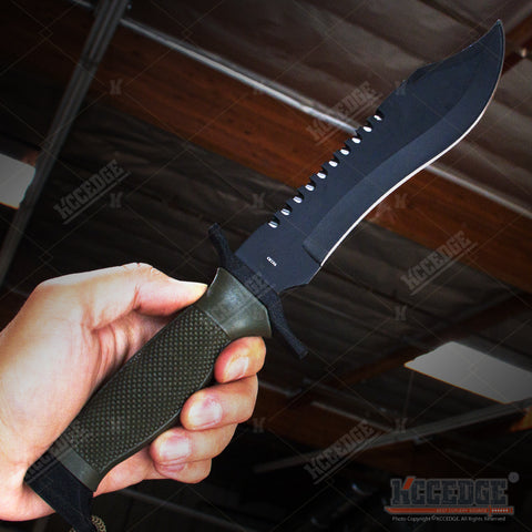 12" MILSPEC Outdoor Hunting Kempo Survival Bowie Fixed Blade Knife
