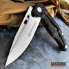 Image of 9" Tactical Knife Satin Finish D2 Steel Blade Pocket Knife with Ball Bearing System Paired With G10 Handle Scales