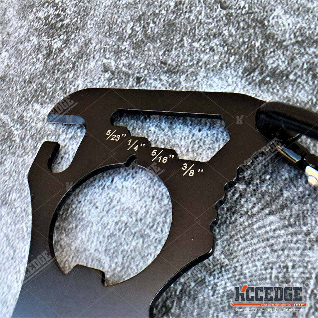 thumbnail image 2 of Compact Multi,Tool Wrench, Titanium Zinc Alloy, Bottle Opener Nail Puller Hiking Camping 2 of 13
