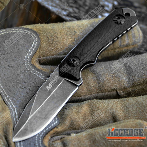 4.75" Full Tang Fixed Blade Knife w/ Kydex Sheath And G10 Handle Scales Tactical Knife