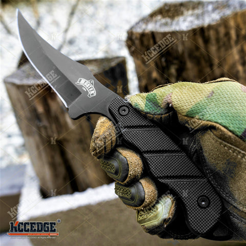 9" Full Tang Tactical Fixed Blade Knife w/ Pressure Retention Sheath