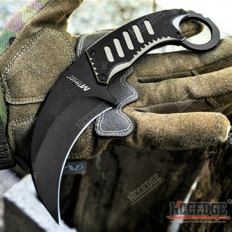 7.5" Full Tang Karambit Fixed Blade Knife w/ Pressure Retention Sheath And G10 Handle Scales Tactical Knife
