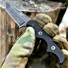 Image of 5" Full Tang Tanto Blade Tactical Fixed Blade Knife w/ Kydex Sheath And G10 Handle Scales