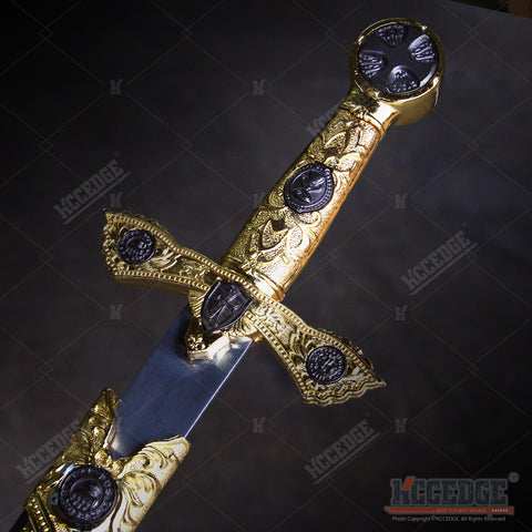 15.5" Medieval Crusader Knight's Templar Short Sword Dagger with Stainless Steel Blade