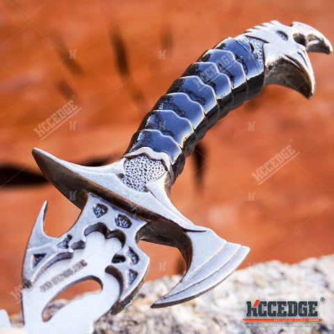 2PC FANTASY CLAW Knife Twin FIXED BLADE DAGGER Set Draco with Sheath